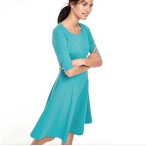 Boden Ponte Teal  Dress EUC Size US4L  UK 8L